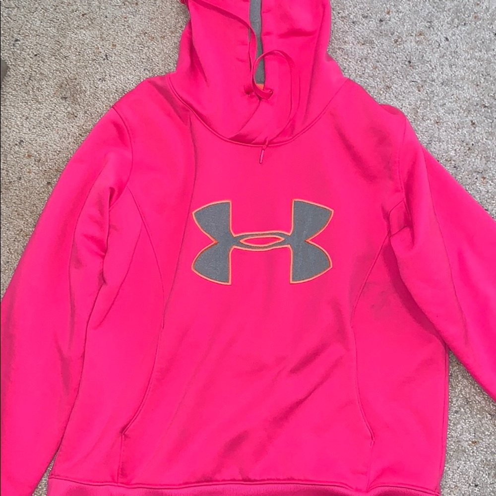 Pink Under Armour Hooded Sweatshirt